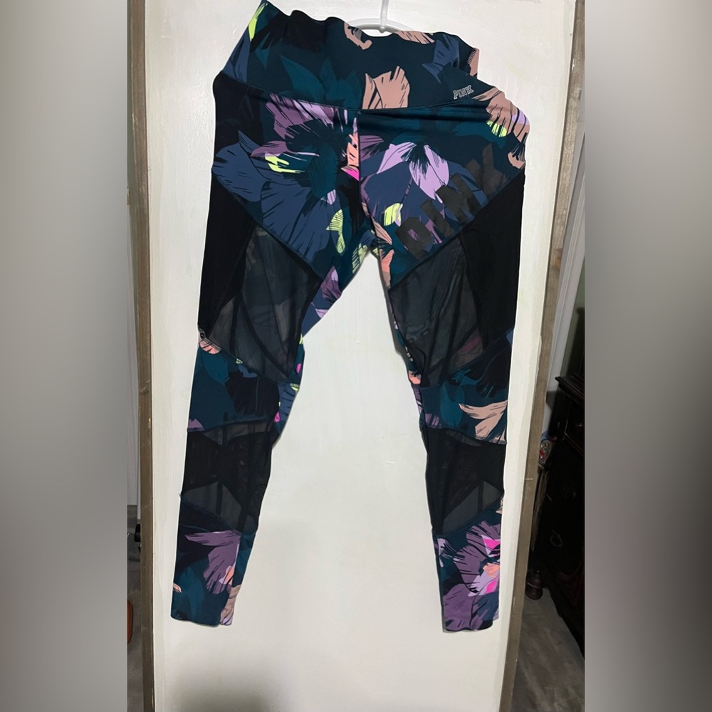 Pink Victoria Secret Bonded workout pants Size M